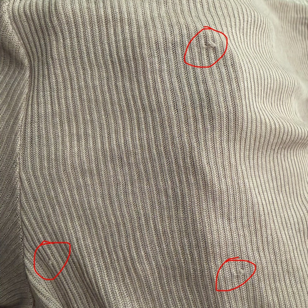Abercrombie Long-Sleeve Sheer Rib Slash Top - Picture 3 of 3